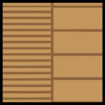 FlexDek Camel on Brown two-tone marine EVA foam material sample