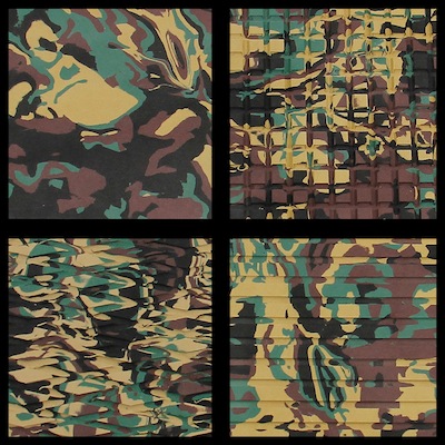 FlexDek Green Camo PWC and SUP marine EVA foam material sample